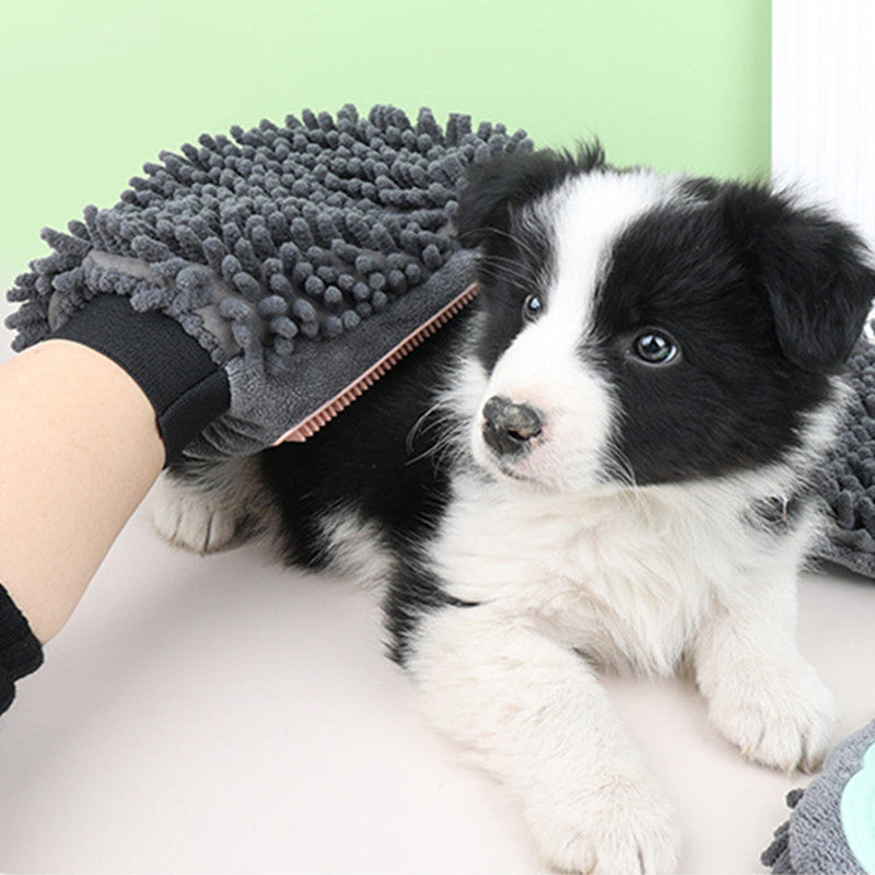 Pet Bathing 2-in-1 Grooming Glove Brush