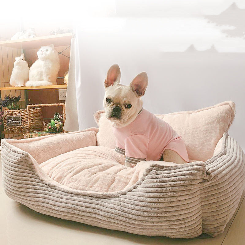 Removable And Washable Plush Warm Dog Bed