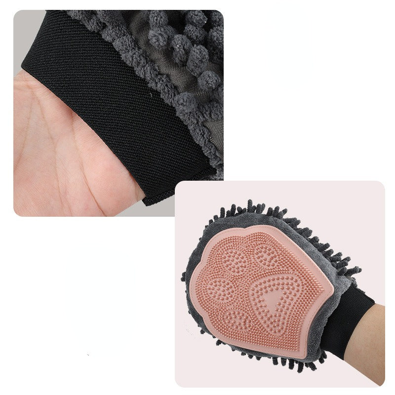 Pet Bathing 2-in-1 Grooming Glove Brush