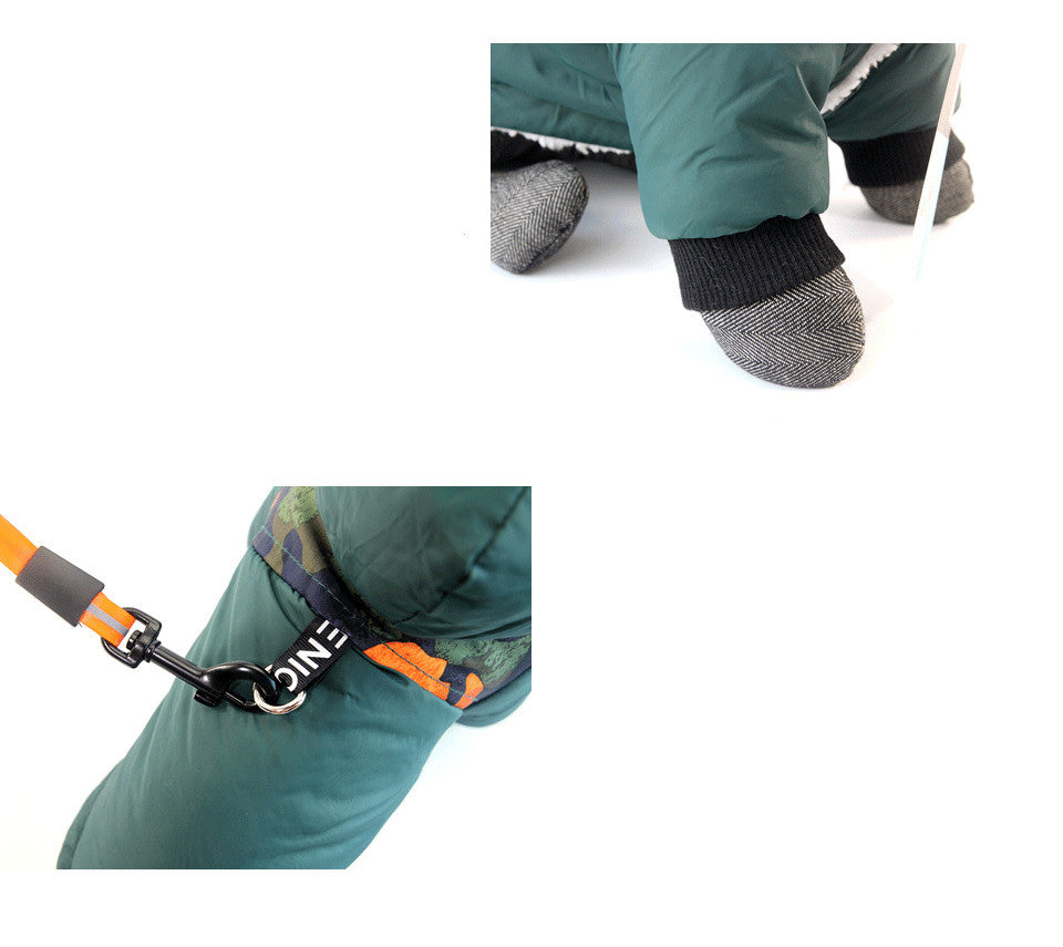 Pet Warm Coat  Traction Rope Clothes