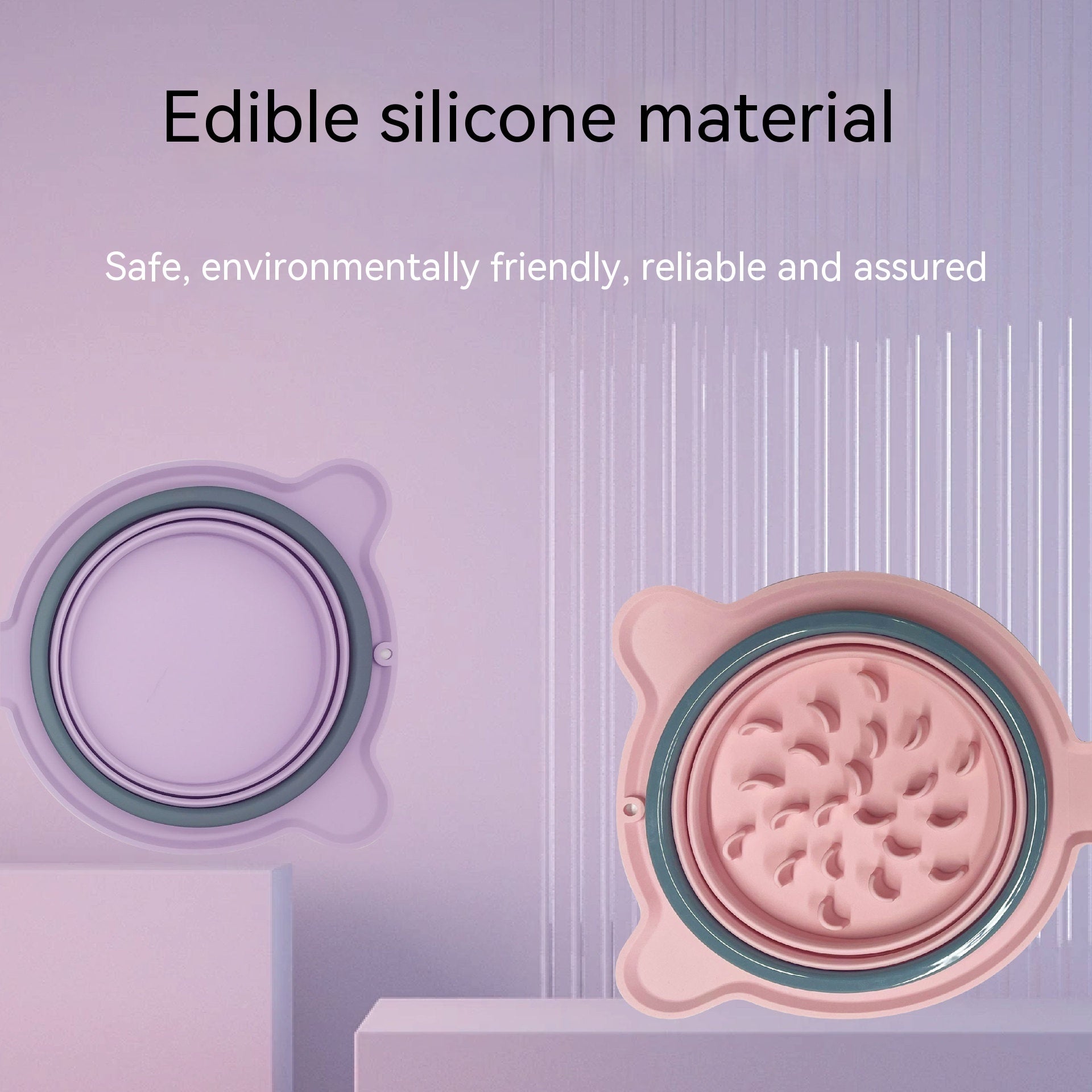 Portable Silicone Double Pet Food Bowls