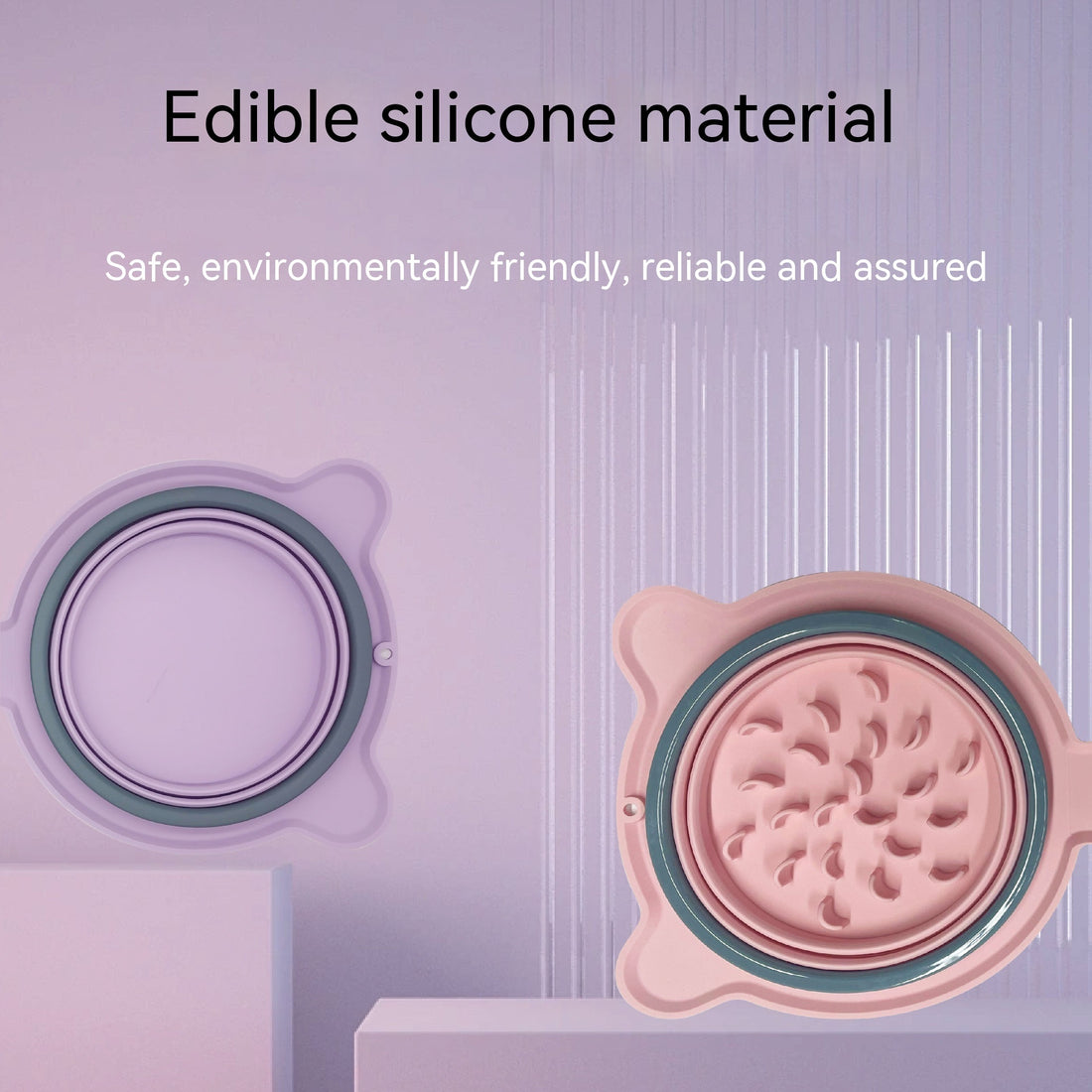 Portable Silicone Double Pet Food Bowls